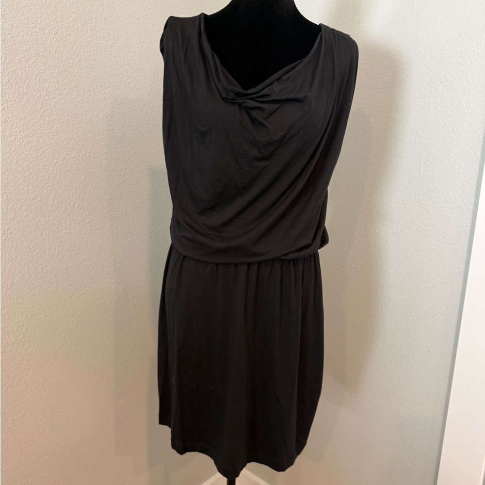 GAP Black Draped Mini Dress
